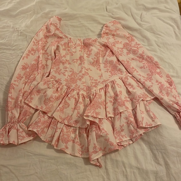 Floral Print Ruffle Hem Dress - Picture 5 of 7